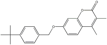 7-[(4-tert-butylphenyl)methoxy]-3,4-dimethylchromen-2-one Structure