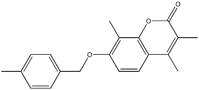 3,4,8-trimethyl-7-[(4-methylphenyl)methoxy]chromen-2-one Struktur