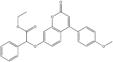 ethyl 2-[4-(4-methoxyphenyl)-2-oxochromen-7-yl]oxy-2-phenylacetate Struktur