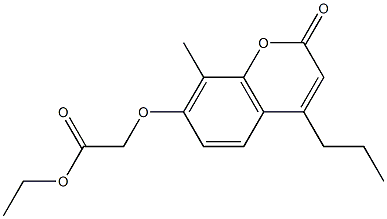 ethyl 2-(8-methyl-2-oxo-4-propylchromen-7-yl)oxyacetate Struktur