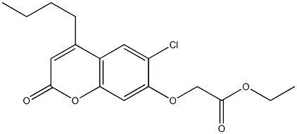 ethyl 2-(4-butyl-6-chloro-2-oxochromen-7-yl)oxyacetate Struktur