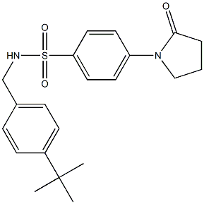 N-[(4-tert-butylphenyl)methyl]-4-(2-oxopyrrolidin-1-yl)benzenesulfonamide Struktur