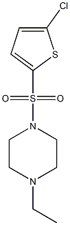 1-(5-chlorothiophen-2-yl)sulfonyl-4-ethylpiperazine Struktur