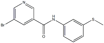 5-bromo-N-(3-methylsulfanylphenyl)pyridine-3-carboxamide Struktur