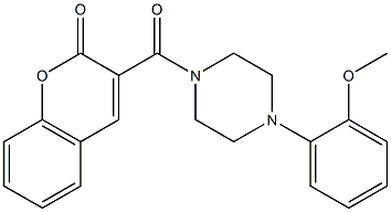 3-[4-(2-methoxyphenyl)piperazine-1-carbonyl]chromen-2-one Struktur