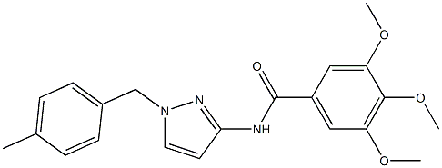 3,4,5-trimethoxy-N-[1-[(4-methylphenyl)methyl]pyrazol-3-yl]benzamide Struktur