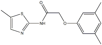 2-(3,5-dimethylphenoxy)-N-(5-methyl-1,3-thiazol-2-yl)acetamide Struktur