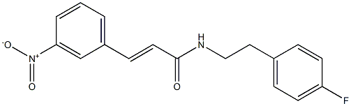 (E)-N-[2-(4-fluorophenyl)ethyl]-3-(3-nitrophenyl)prop-2-enamide Struktur