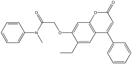 2-(6-ethyl-2-oxo-4-phenylchromen-7-yl)oxy-N-methyl-N-phenylacetamide Structure