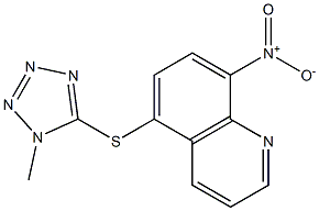 5-(1-methyltetrazol-5-yl)sulfanyl-8-nitroquinoline Struktur