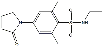 N-ethyl-2,6-dimethyl-4-(2-oxopyrrolidin-1-yl)benzenesulfonamide Struktur