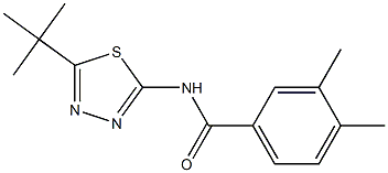 N-(5-tert-butyl-1,3,4-thiadiazol-2-yl)-3,4-dimethylbenzamide Struktur