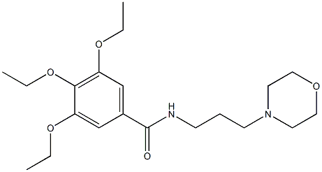 3,4,5-triethoxy-N-(3-morpholin-4-ylpropyl)benzamide Struktur