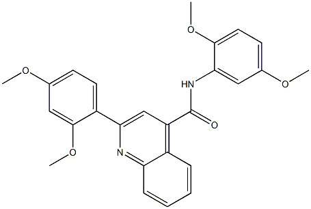 2-(2,4-dimethoxyphenyl)-N-(2,5-dimethoxyphenyl)quinoline-4-carboxamide Struktur