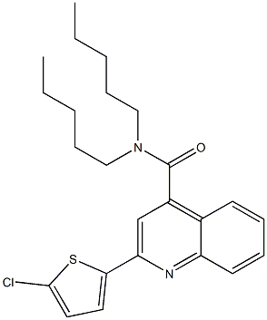 2-(5-chlorothiophen-2-yl)-N,N-dipentylquinoline-4-carboxamide Struktur