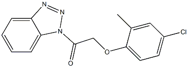 1-(benzotriazol-1-yl)-2-(4-chloro-2-methylphenoxy)ethanone Struktur