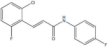 (E)-3-(2-chloro-6-fluorophenyl)-N-(4-fluorophenyl)prop-2-enamide Struktur