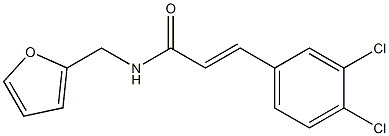 (E)-3-(3,4-dichlorophenyl)-N-(furan-2-ylmethyl)prop-2-enamide Struktur