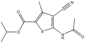 propan-2-yl 5-acetamido-4-cyano-3-methylthiophene-2-carboxylate Struktur