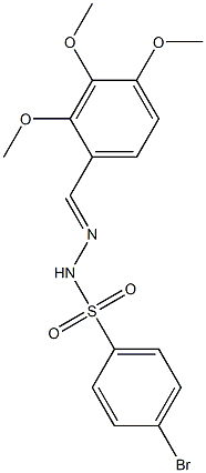 4-bromo-N-[(E)-(2,3,4-trimethoxyphenyl)methylideneamino]benzenesulfonamide Struktur