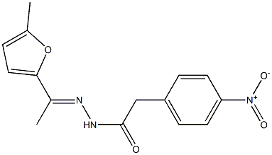 N-[(E)-1-(5-methylfuran-2-yl)ethylideneamino]-2-(4-nitrophenyl)acetamide Struktur