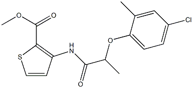 methyl 3-[2-(4-chloro-2-methylphenoxy)propanoylamino]thiophene-2-carboxylate Struktur