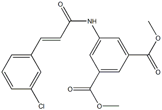 dimethyl 5-[[(E)-3-(3-chlorophenyl)prop-2-enoyl]amino]benzene-1,3-dicarboxylate Struktur