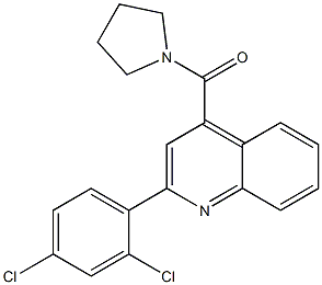 [2-(2,4-dichlorophenyl)quinolin-4-yl]-pyrrolidin-1-ylmethanone Struktur