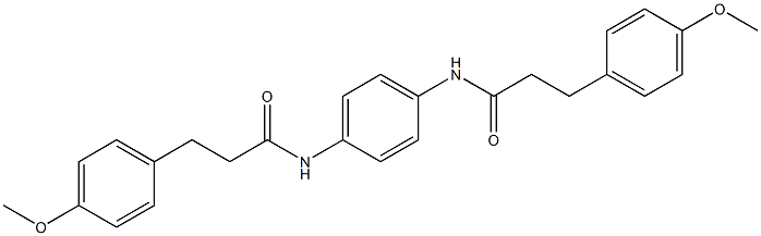 3-(4-methoxyphenyl)-N-[4-[3-(4-methoxyphenyl)propanoylamino]phenyl]propanamide Struktur