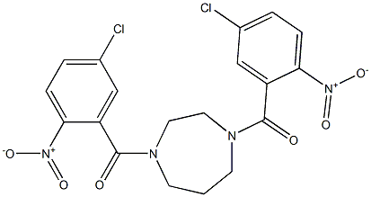 [4-(5-chloro-2-nitrobenzoyl)-1,4-diazepan-1-yl]-(5-chloro-2-nitrophenyl)methanone Struktur