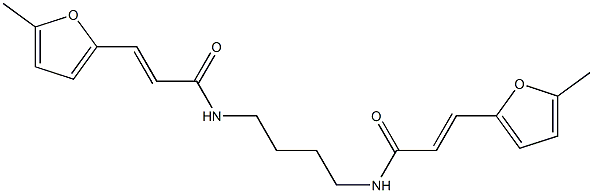 (E)-3-(5-methylfuran-2-yl)-N-[4-[[(E)-3-(5-methylfuran-2-yl)prop-2-enoyl]amino]butyl]prop-2-enamide Struktur