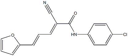 (2E,4E)-N-(4-chlorophenyl)-2-cyano-5-(furan-2-yl)penta-2,4-dienamide Struktur