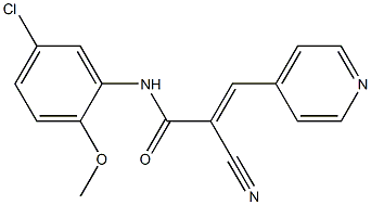 (E)-N-(5-chloro-2-methoxyphenyl)-2-cyano-3-pyridin-4-ylprop-2-enamide Struktur