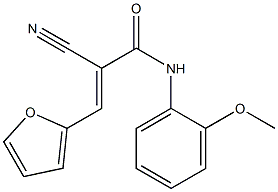 (E)-2-cyano-3-(furan-2-yl)-N-(2-methoxyphenyl)prop-2-enamide Struktur