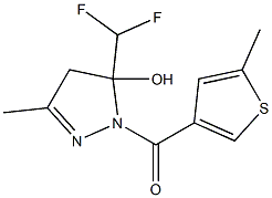 [5-(difluoromethyl)-5-hydroxy-3-methyl-4H-pyrazol-1-yl]-(5-methylthiophen-3-yl)methanone Struktur