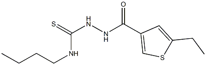 1-butyl-3-[(5-ethylthiophene-3-carbonyl)amino]thiourea Struktur