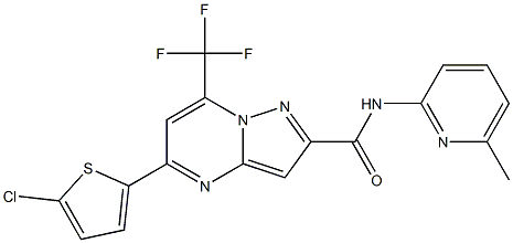 5-(5-chlorothiophen-2-yl)-N-(6-methylpyridin-2-yl)-7-(trifluoromethyl)pyrazolo[1,5-a]pyrimidine-2-carboxamide Struktur