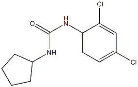 1-cyclopentyl-3-(2,4-dichlorophenyl)urea Struktur