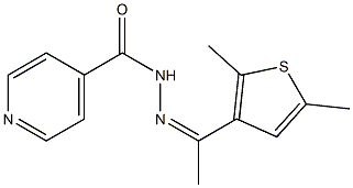 N-[(Z)-1-(2,5-dimethylthiophen-3-yl)ethylideneamino]pyridine-4-carboxamide Struktur