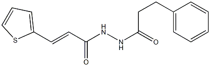 3-phenyl-N'-[(E)-3-thiophen-2-ylprop-2-enoyl]propanehydrazide Struktur