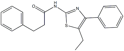 N-(5-ethyl-4-phenyl-1,3-thiazol-2-yl)-3-phenylpropanamide Struktur