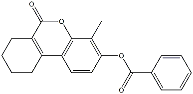 (4-methyl-6-oxo-7,8,9,10-tetrahydrobenzo[c]chromen-3-yl) benzoate Struktur