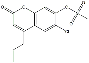 (6-chloro-2-oxo-4-propylchromen-7-yl) methanesulfonate Struktur