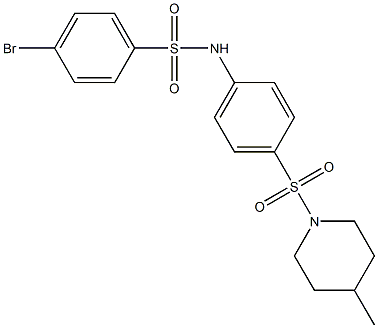 4-bromo-N-[4-(4-methylpiperidin-1-yl)sulfonylphenyl]benzenesulfonamide Struktur