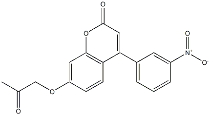 4-(3-nitrophenyl)-7-(2-oxopropoxy)chromen-2-one Structure