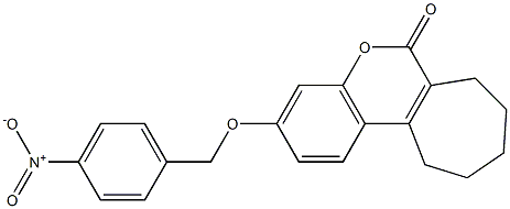 3-[(4-nitrophenyl)methoxy]-8,9,10,11-tetrahydro-7H-cyclohepta[c]chromen-6-one Struktur