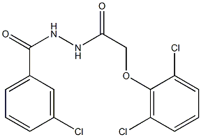 3-chloro-N'-[2-(2,6-dichlorophenoxy)acetyl]benzohydrazide Struktur