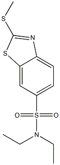 N,N-diethyl-2-methylsulfanyl-1,3-benzothiazole-6-sulfonamide Struktur