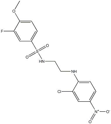 N-[2-(2-chloro-4-nitroanilino)ethyl]-3-fluoro-4-methoxybenzenesulfonamide Struktur