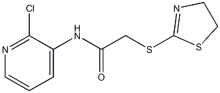 N-(2-chloropyridin-3-yl)-2-(4,5-dihydro-1,3-thiazol-2-ylsulfanyl)acetamide Struktur